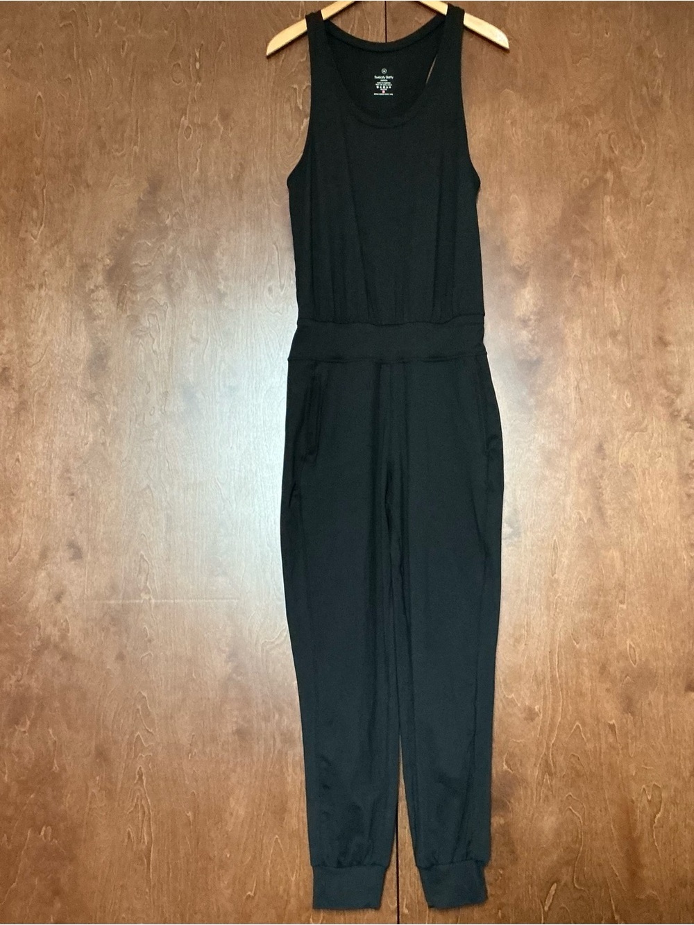 Sweaty Betty Gary Black Sleeveless Scoop Neck Jumpsuit Pockets Size M Athleisure - Picture 5 of 15
